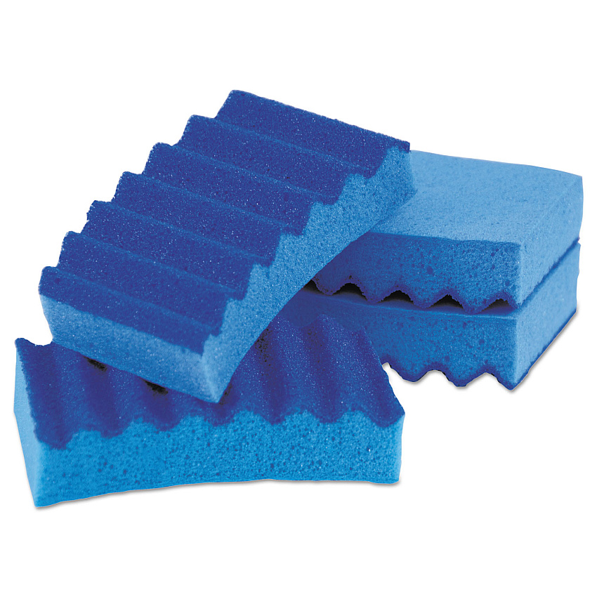 LYSOL Brand Durable Heavy Duty Scrub Sponges, 4 1/5 x 2 1/2 x 9/10, Blue, 4/Pack (2051878)