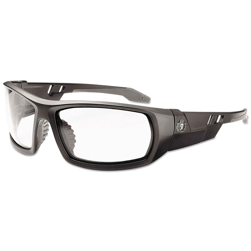 ergodyne Skullerz Odin Safety Glasses, Matte Black Frame/Clear Lens, Nylon/Polycarb (50400)