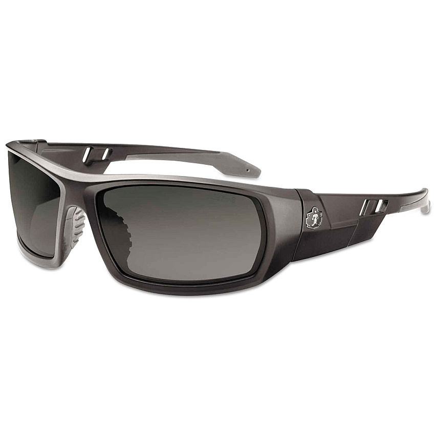 ergodyne Skullerz Odin Safety Glasses, Matte Black Frame/Smoke Lens, Nylon/Polycarb (50430)