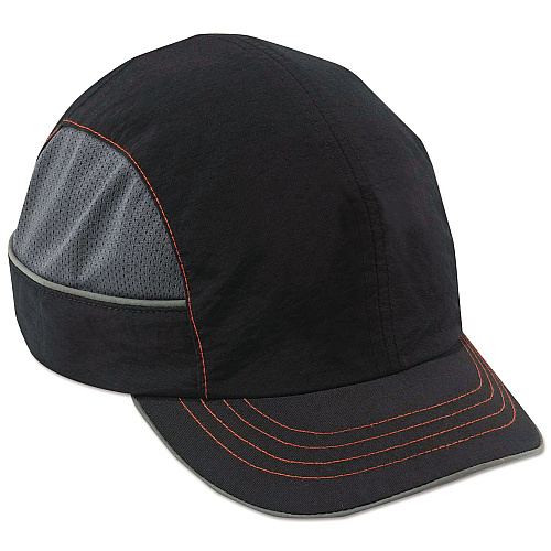 ergodyne Skullerz 8950 Bump Cap, Short Front Brim, XXX-Small to Large (Up to 7.5), 0.01" Insert, Black (23340)
