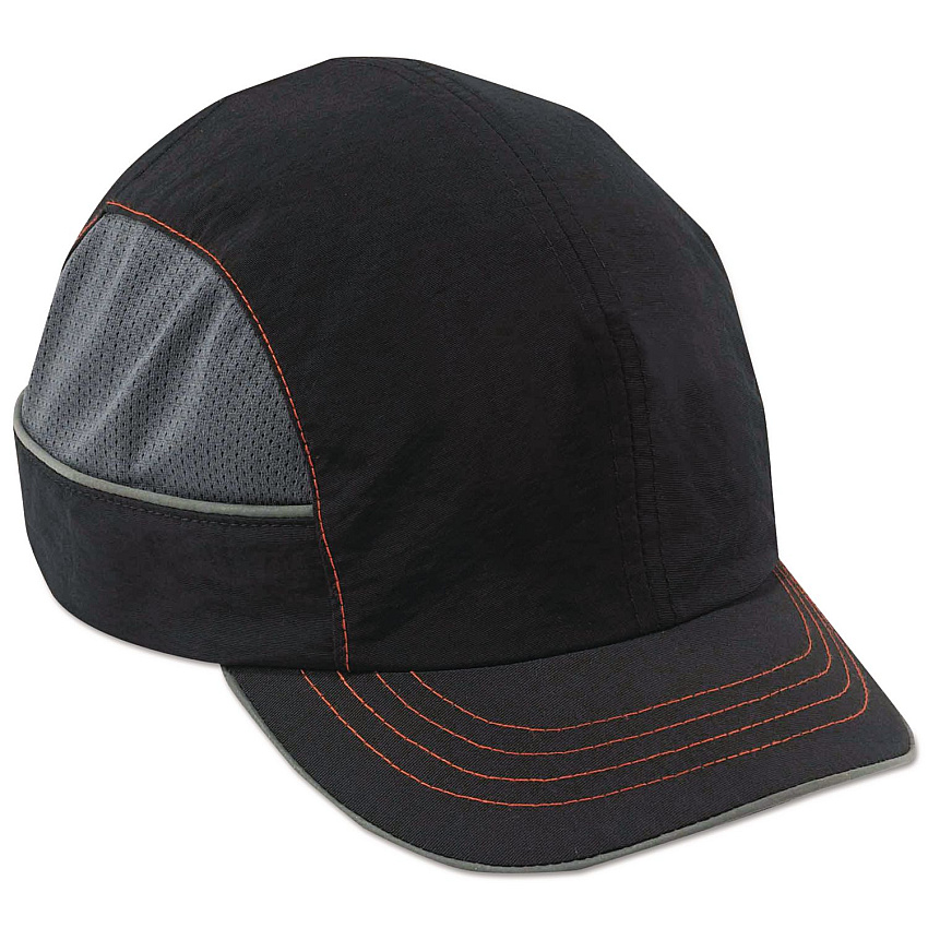 ergodyne Skullerz 8950 Bump Cap, Short Front Brim, XXX-Small to Large (Up to 7.5), 0.01" Insert, Black (23340)