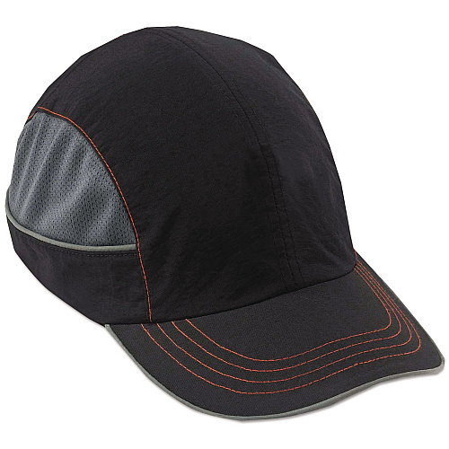 ergodyne Skullerz 8950 Bump Cap, Long Front Brim, XXX-Small to Large (Up to 7.5), 0.01" Insert, Black (23344)