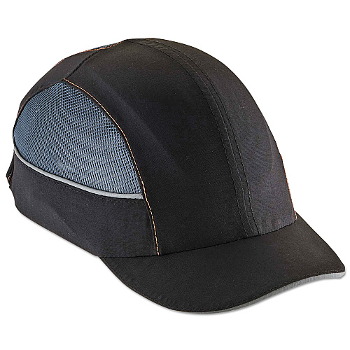 ergodyne Skullerz 8960 Bump Cap with LED Lighting, Short Brim, Black (23370)
