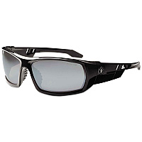 ergodyne Skullerz Odin Safety Glasses, Black Frame/Silver Lens, Nylon/Polycarb (50042)