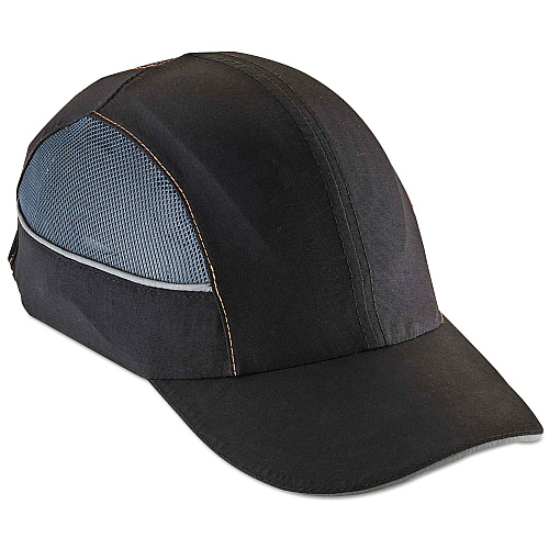 ergodyne Skullerz 8960 Bump Cap with LED Lighting, Long Brim, Black (23374)