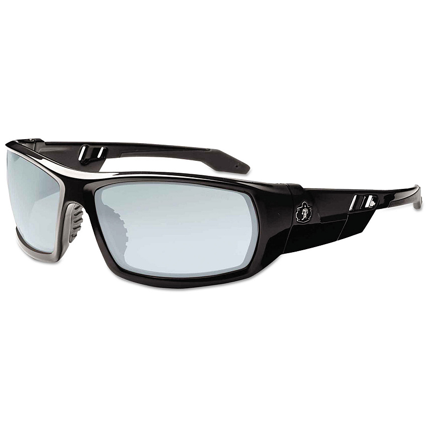 ergodyne Skullerz Odin Safety Glasses, Black Frame/Indoor/Outdoor Lens, Nylon/Polycarb (50080)