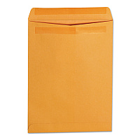 Universal Self-Stick Open End Catalog Envelope, #10 1/2, Square Flap, Self-Adhesive Closure, 9 x 12, Brown Kraft, 250/Box (UNV35290)
