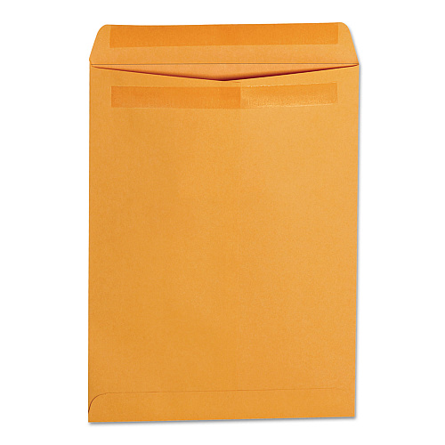 Universal Self-Stick Open End Catalog Envelope, #10 1/2, Square Flap, Self-Adhesive Closure, 9 x 12, Brown Kraft, 250/Box (UNV35290)