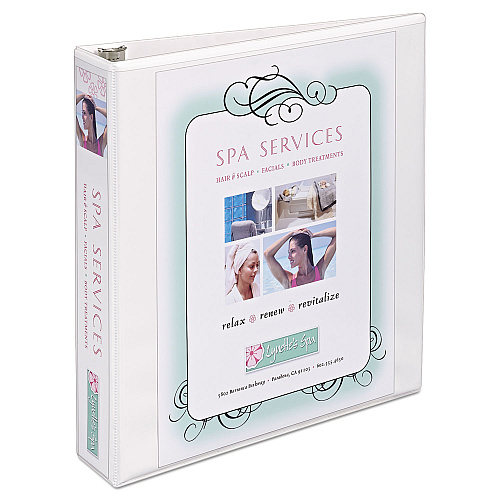 Avery Heavy-Duty Non Stick View Binder with DuraHinge and Slant Rings, 3 Rings, 1.5" Capacity, 11 x 8.5, White, (5404) (05404)