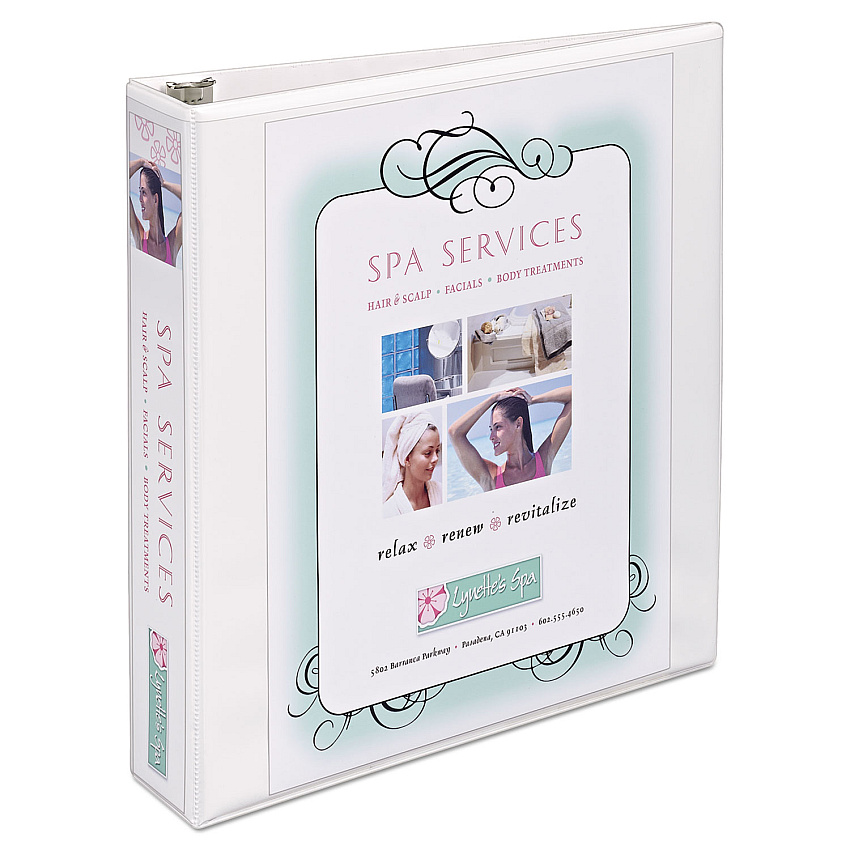 Avery Heavy-Duty Non Stick View Binder with DuraHinge and Slant Rings, 3 Rings, 1.5" Capacity, 11 x 8.5, White, (5404) (05404)