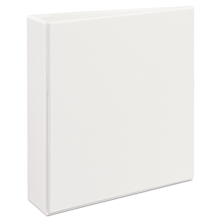 Avery Durable View Binder with DuraHinge and EZD Rings, 3 Rings, 2" Capacity, 11 x 8.5, White, (9501) (09501)