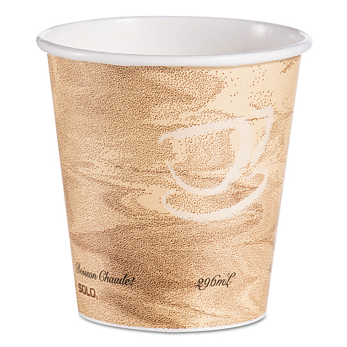 SOLO Mistique Hot Paper Cups, 10 oz, Brown, 1,000/Carton (510MS)