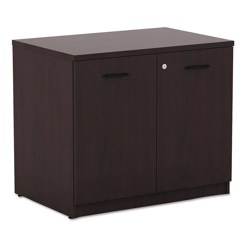 Alera Valencia Series Storage Cabinet, 34.13w x 22.78d x 29.5h, Mahogany (ALEVA613622MY)
