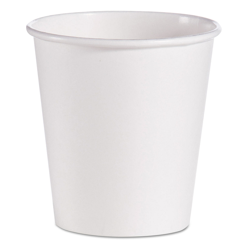SOLO Single-Sided Poly Paper Hot Cups, 10 oz, White, 1,000/Carton (510W)
