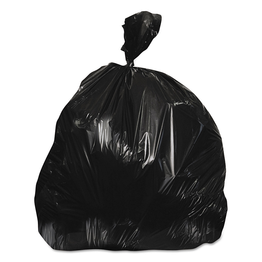 Heritage Linear Low-Density Can Liners, 45 gal, 0.7 mil, 40" x 46", Black, 250/Carton (D8046HK)