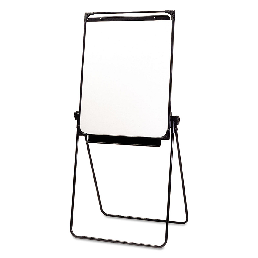 AbilityOne 7520014244867, SKILCRAFT Easel, 26 x 35, White Surface, Black Plastic Frame