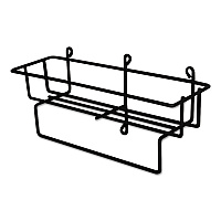Wall-mount Wire Basket For 5 L Rtd Cleaning Solution Bottles, 20" X 26" X 13.3" To 14", Black, 12/carton