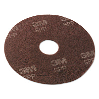 Scotch-Brite Surface Prep Floor Pads, 14" Diameter, Brown, 10/Carton (SPP14)
