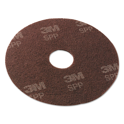 Scotch-Brite Surface Prep Floor Pads, 14" Diameter, Brown, 10/Carton (SPP14)