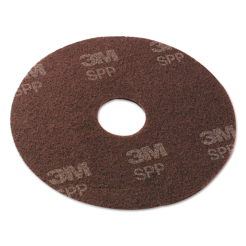 Scotch-Brite Surface Prep Floor Pads, 14" Diameter, Brown, 10/Carton (SPP14)