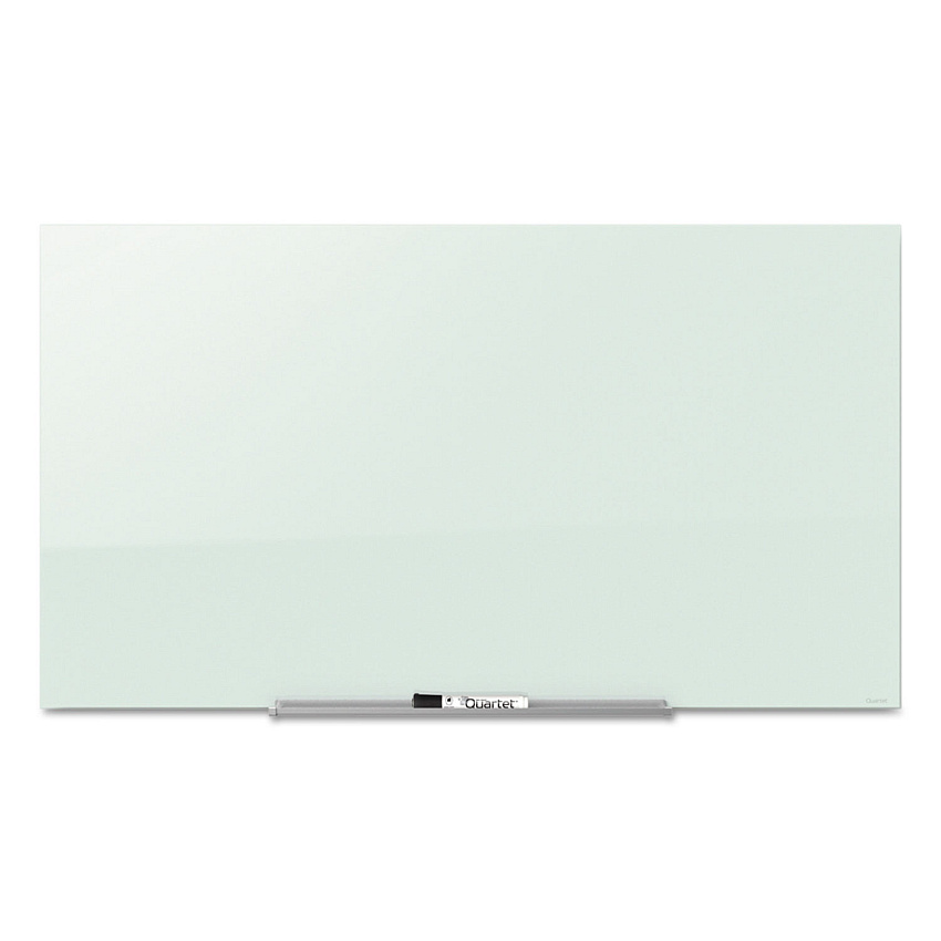 Quartet InvisaMount Magnetic Glass Marker Board, 39 x 22, White Surface (G3922IMW)