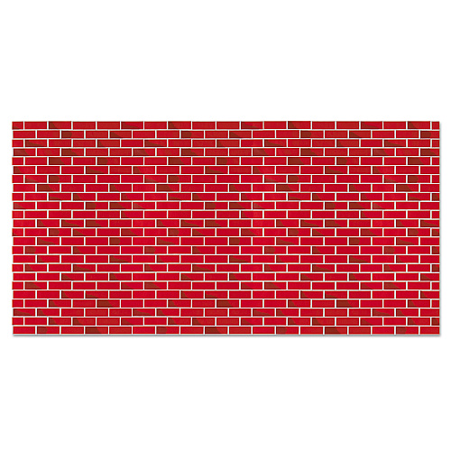 Pacon Fadeless Designs Bulletin Board Paper, Brick, 50 ft x 48", Red/White (56475)