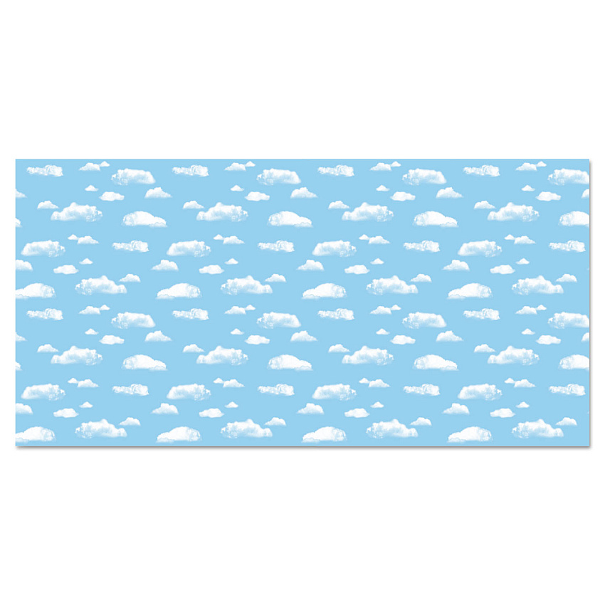 Pacon Fadeless Designs Bulletin Board Paper, Clouds, 50 ft x 48", Blue/White (56465)