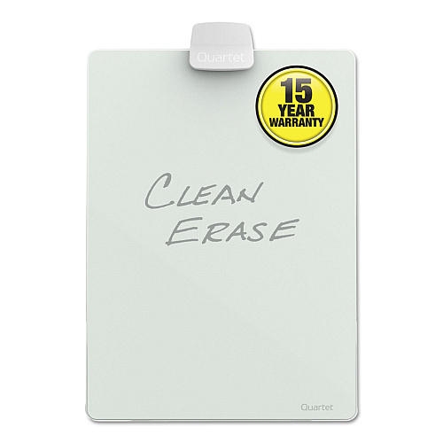 Quartet Glass Dry Erase Desktop Copy Holder, 20 Sheet Capacity, Glass/Plastic, White (GDE119)