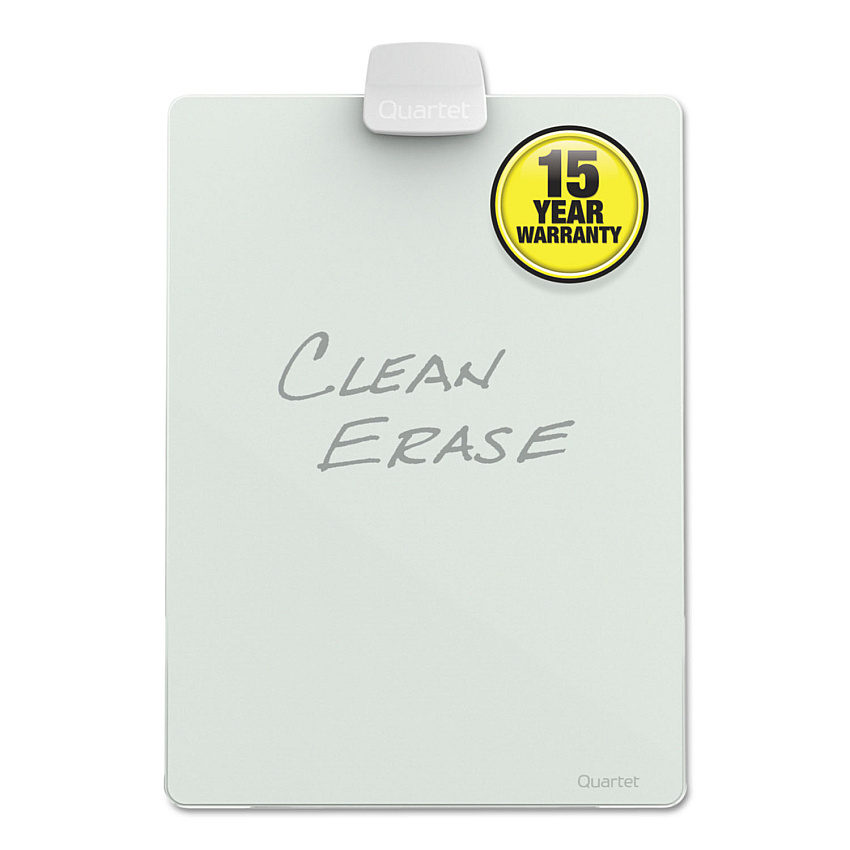 Quartet Glass Dry Erase Desktop Copy Holder, 20 Sheet Capacity, Glass/Plastic, White (GDE119)