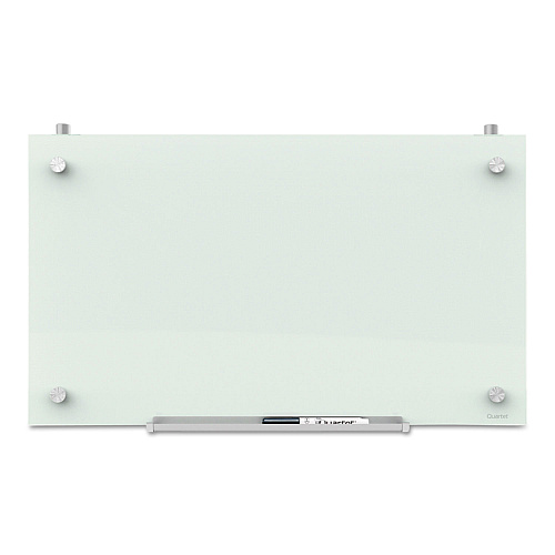Quartet Infinity Magnetic Glass Dry Erase Cubicle Board, 30 x 18, White Surface (PDEC1830)
