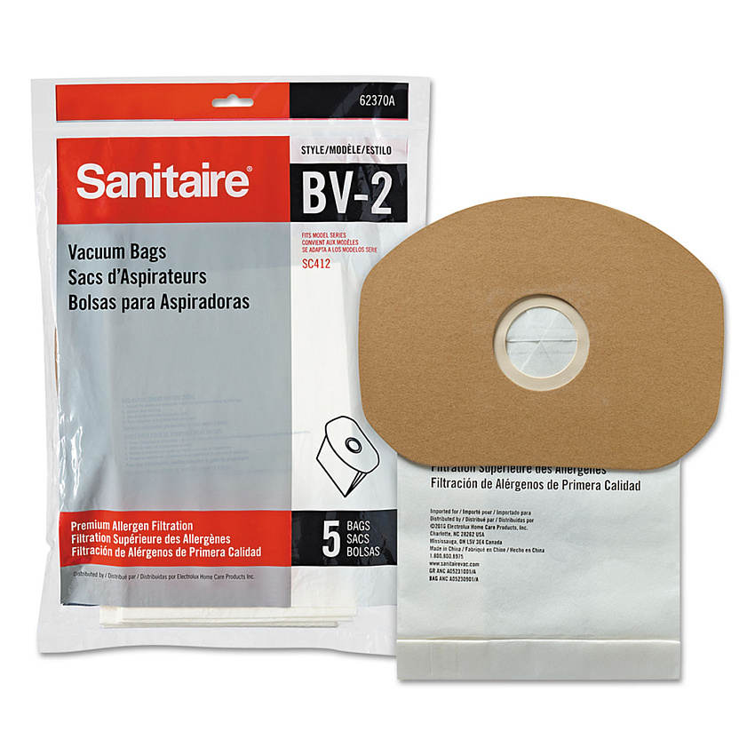 Disposable Dust Bags for Sanitaire Commercial Backpack Vacuum, 5/Pack, 10 Packs/Carton (62370A10CT)