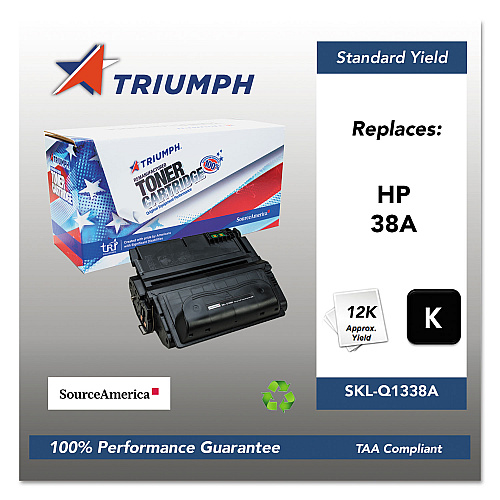 751000nsh0179 Remanufactured Q1338a (38a) Toner, 12,000 Page-yield, Black