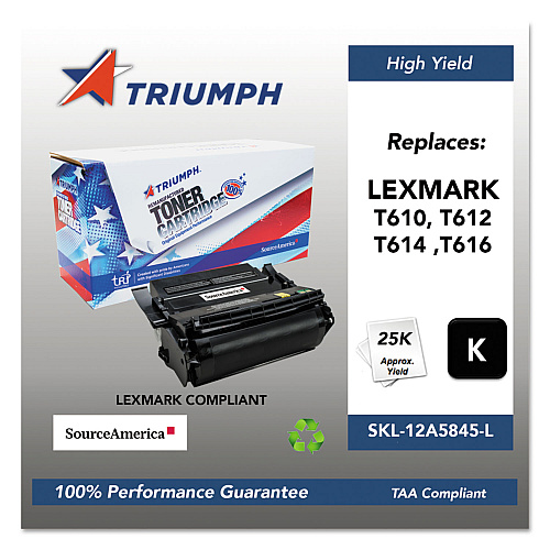 751000nsh0210 Remanufactured 12a5845 High-yield Toner, 25,000 Page-yield, Black