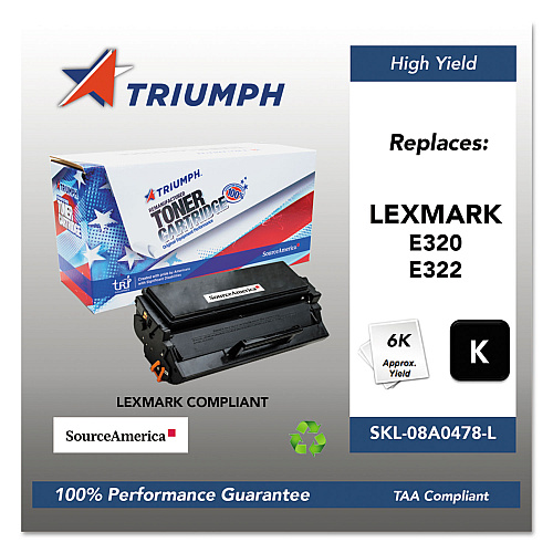 751000nsh0204 Remanufactured 08a0478 High-yield Toner, 6,000 Page-yield, Black