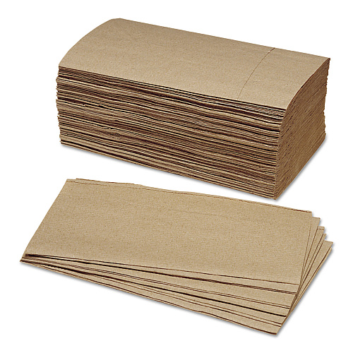 AbilityOne 8540010556134, SKILCRAFT Paper Towel, 1-Ply, 5.38 x 9.25, Kraft, 250 Sheets/Bundle, 16 Bundles/Box