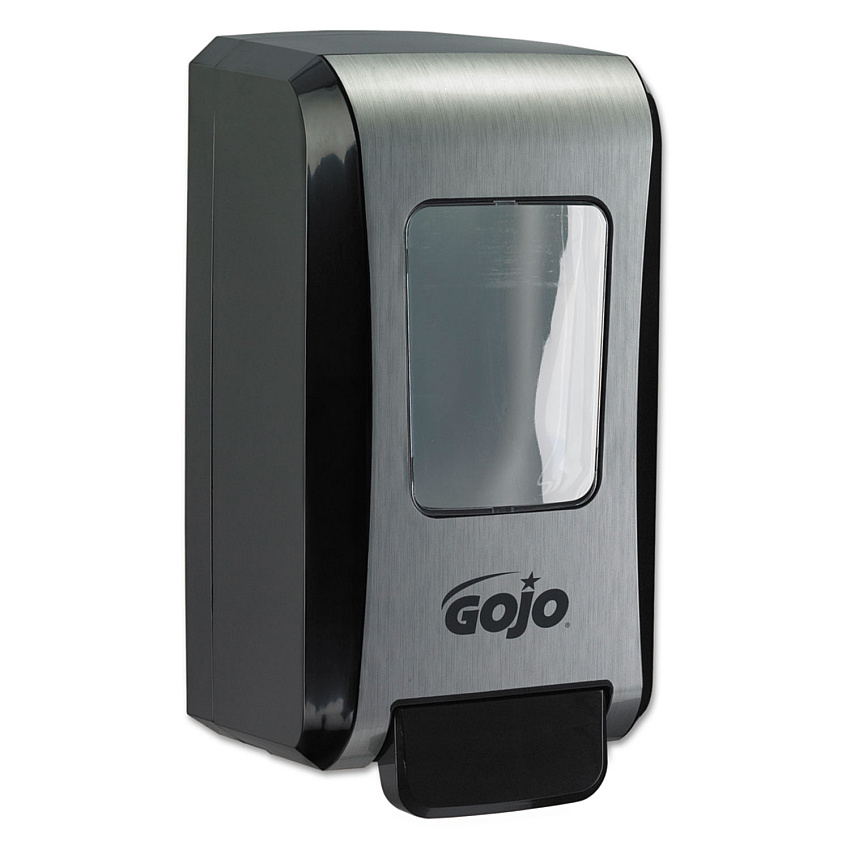 GOJO FMX-20 Soap Dispenser, 2,000 mL, 6.5 x 4.7 x 11.7, Black/Chrome, 6/Carton (527106)