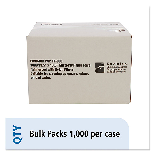 AbilityOne 7920008239773, SKILCRAFT, Total Wipes II Towel, 4-Ply, 13.25 x 14.25, White, 1,000/Box
