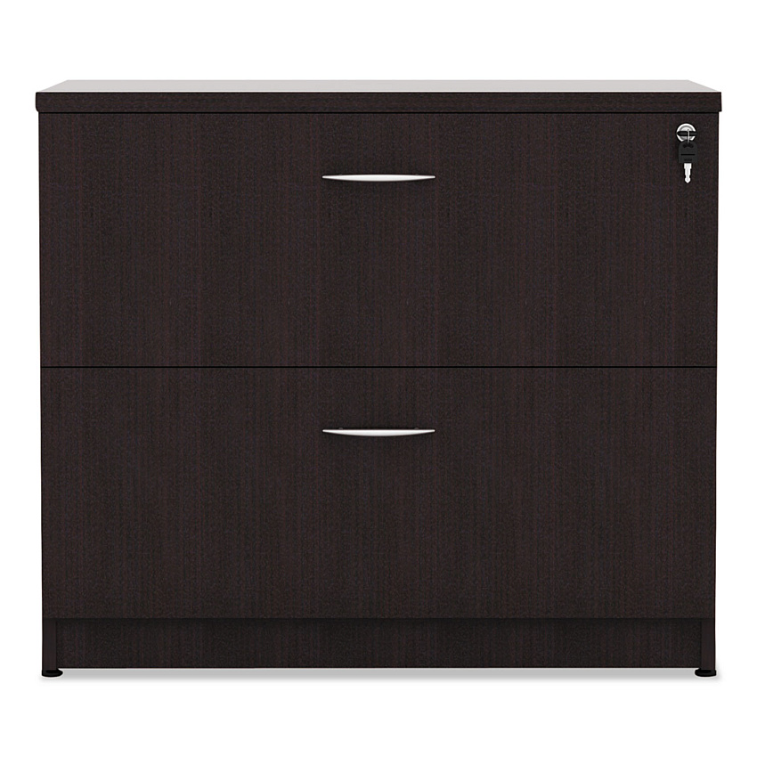 Alera Valencia Series Lateral File, 2 Legal/Letter-Size File Drawers, Espresso, 34" x 22.75" x 29.5" (ALEVA513622ES)