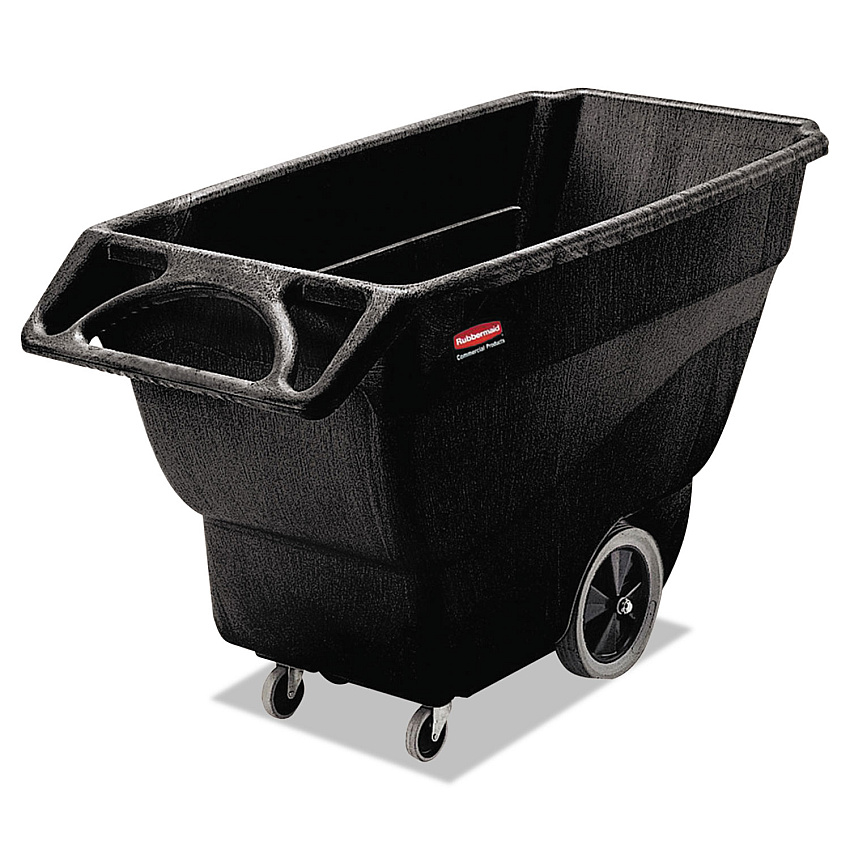 Rubbermaid Commercial Structural Foam Tilt Truck, 151 gal, 600 lb Capacity, Plastic, Black (1011BLA)