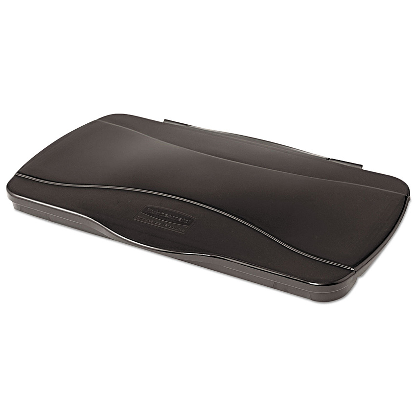 Rubbermaid Commercial Hinged Lid for Vented Slim Jim, 20.38w x 11.38d x 2.75h, Black (267400BK)
