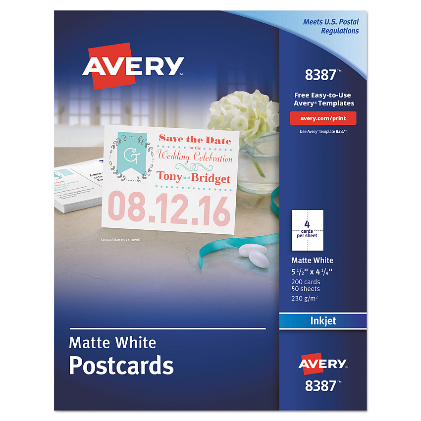 Avery Postcards for Inkjet Printers (Avery 8387)