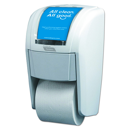 Cascades Tandem High Capacity Bath Tissue Dispenser, 6.9 x 6.9 x 12.3, White (C271)