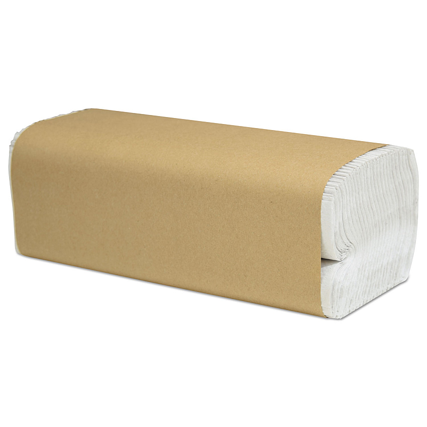 Cascades Select Folded Paper Towels, C-Fold, 1-Ply, 10 x 13, White, 200/Pack, 12 Packs/Carton (H180)