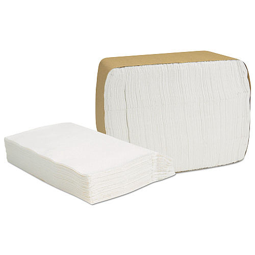 Cascades Select Full Fold II Napkins, 1-Ply, 12 x 12, White, 375/Pack, 24/Carton (N090)