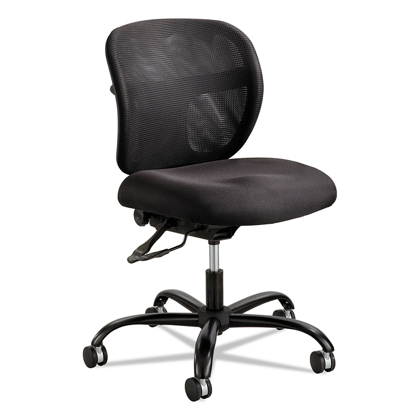 Safco Vue Intensive-Use Mesh Task Chair, Supports Up to 500 lb, 18.5" to 21" Seat Height, Black (3397BL)