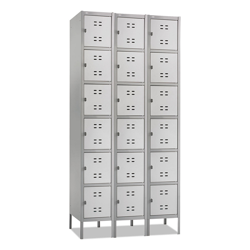 Safco Three-Column Box Locker, 36w x 18d x 78h, Two-Tone Gray (5527GR)
