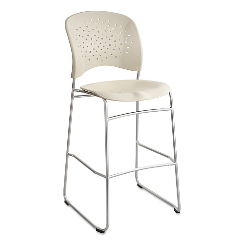 Safco Reve Bistro Chair, Supports Up to 250 lb, 31" Seat Height, Latte Seat, Latte Back, Silver Base (6806LT)