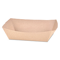 SCT Eco Food Trays, 2.5 lb Capacity, 6.54 x 4.06 x 1.73, Brown, Paper, 500/Carton (0521)