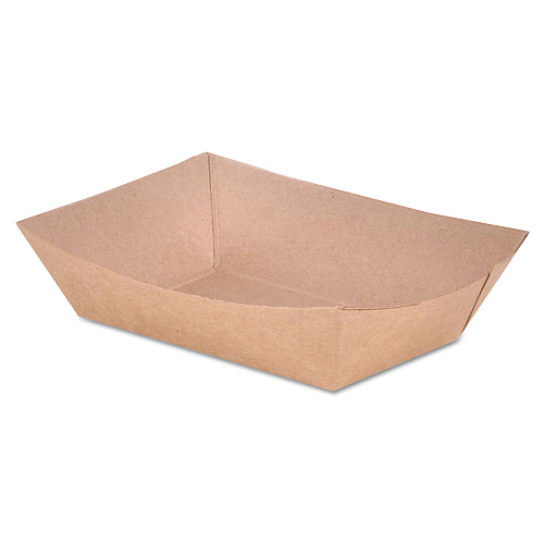 SCT Eco Food Trays, 0.25 lb Capacity, 4 x 2.68 x 1.03, Brown, Paper, 1,000/Carton (0501)