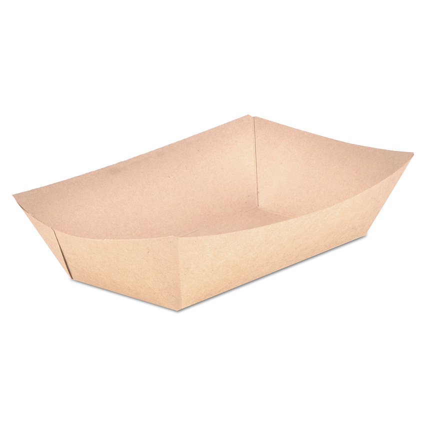SCT Eco Food Trays, 5 lb Capacity, Brown Kraft, Paper, 500/Carton (0529)